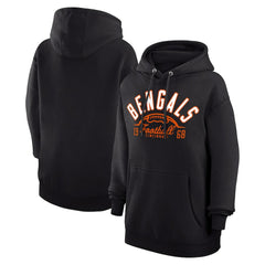 Cincinnati Bengals Starter Unisex Half Ball Team Fleece Pullover Hoodie Black | NFL