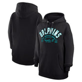 Miami Dolphins Starter Unisex Half Ball Team Fleece Pullover Hoodie Black | NFL