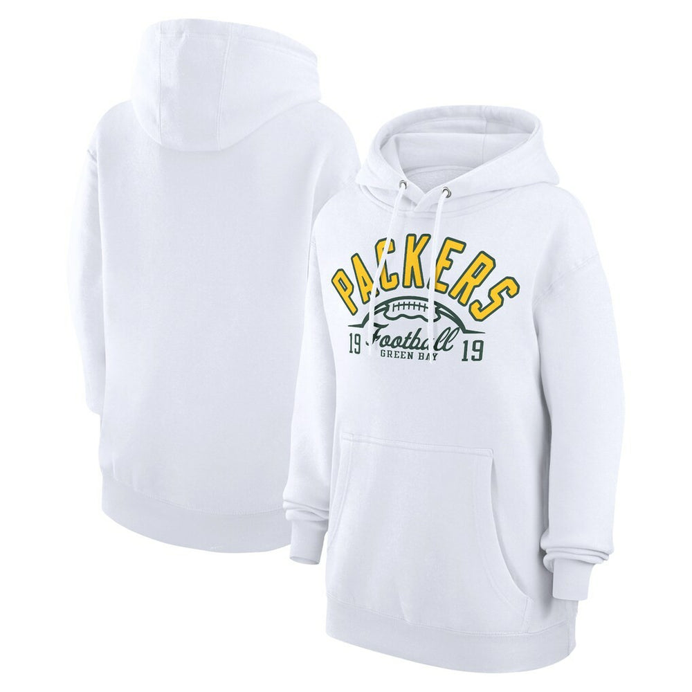 Green Bay Packers Starter Unisex Half Ball Team Fleece Pullover Hoodie White | NFL