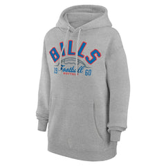 Buffalo Bills Starter Unisex Half Ball Team Fleece Pullover Hoodie Heather Gray | NFL