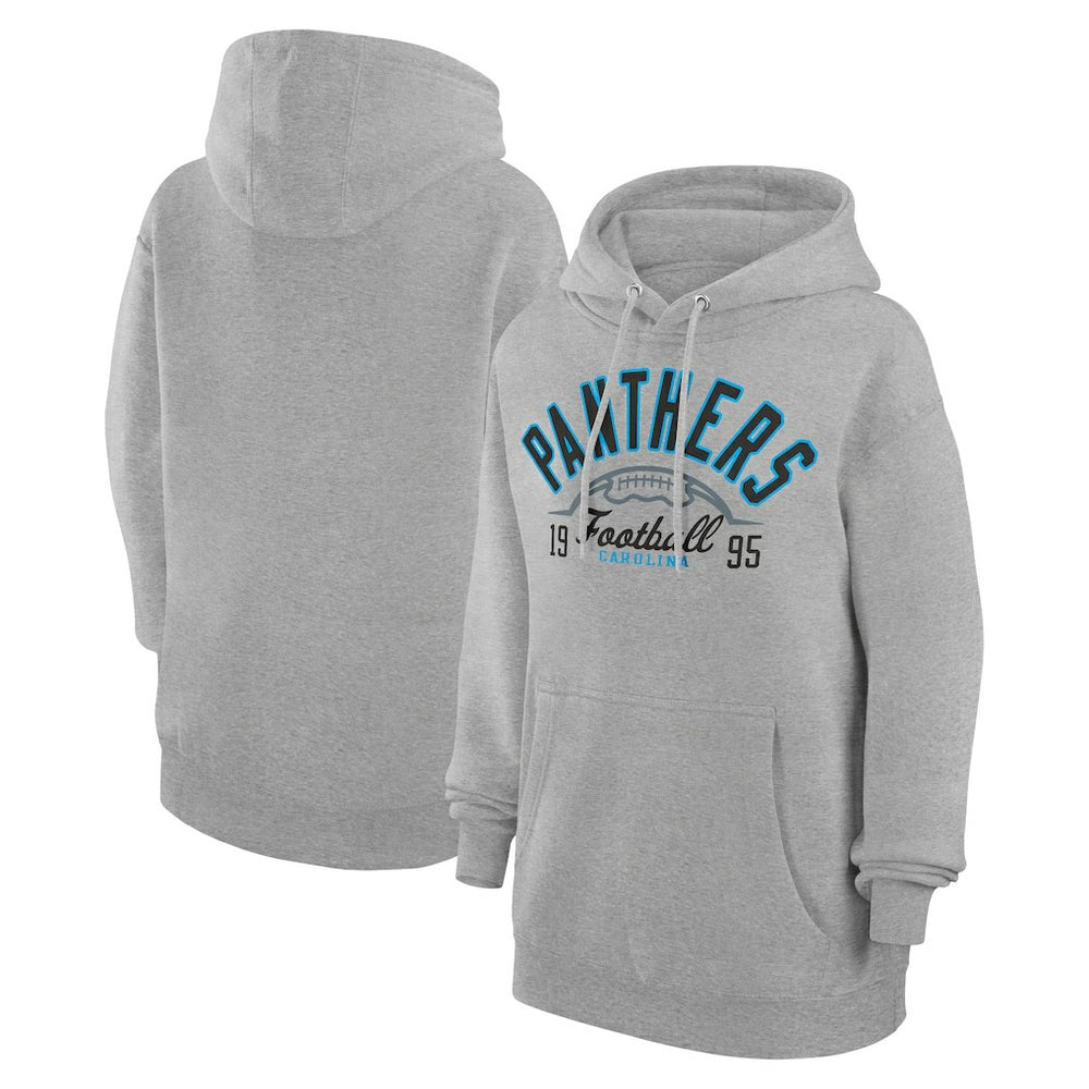 Carolina Panthers Starter Unisex Half Ball Team Fleece Pullover Hoodie Heather Gray | NFL