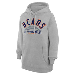Chicago Bears Starter Unisex Half Ball Team Fleece Pullover Hoodie Heather Gray | NFL