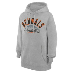 Cincinnati Bengals Starter Unisex Half Ball Team Fleece Pullover Hoodie Heather Gray | NFL