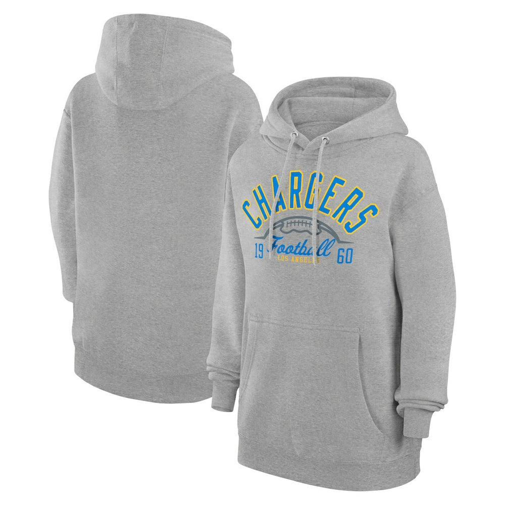 Los Angeles Chargers Starter Unisex Half Ball Team Fleece Pullover Hoodie Heather Gray | NFL