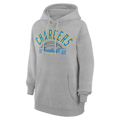 Los Angeles Chargers Starter Unisex Half Ball Team Fleece Pullover Hoodie Heather Gray | NFL