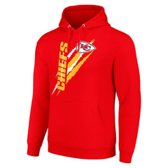 Kansas City Chiefs Starter Unisex Color Scratch Fleece Pullover Hoodie Red | NFL