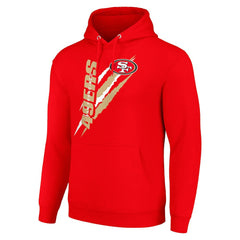 San Francisco 49ers Starter Unisex Color Scratch Fleece Pullover Hoodie Scarlet | NFL