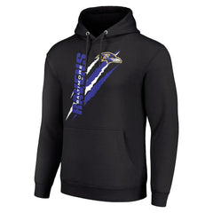 Baltimore Ravens Starter Unisex Color Scratch Fleece Pullover Hoodie Black | NFL
