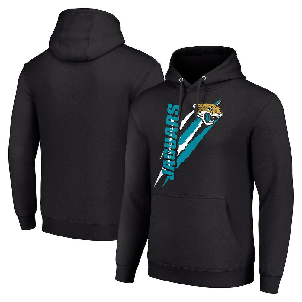 Jacksonville Jaguars Starter Unisex Color Scratch Fleece Pullover Hoodie Black | NFL