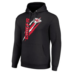 Kansas City Chiefs Starter Unisex Color Scratch Fleece Pullover Hoodie Black | NFL