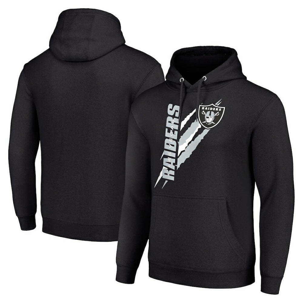 Las Vegas Raiders Starter Unisex Color Scratch Fleece Pullover Hoodie Black | NFL