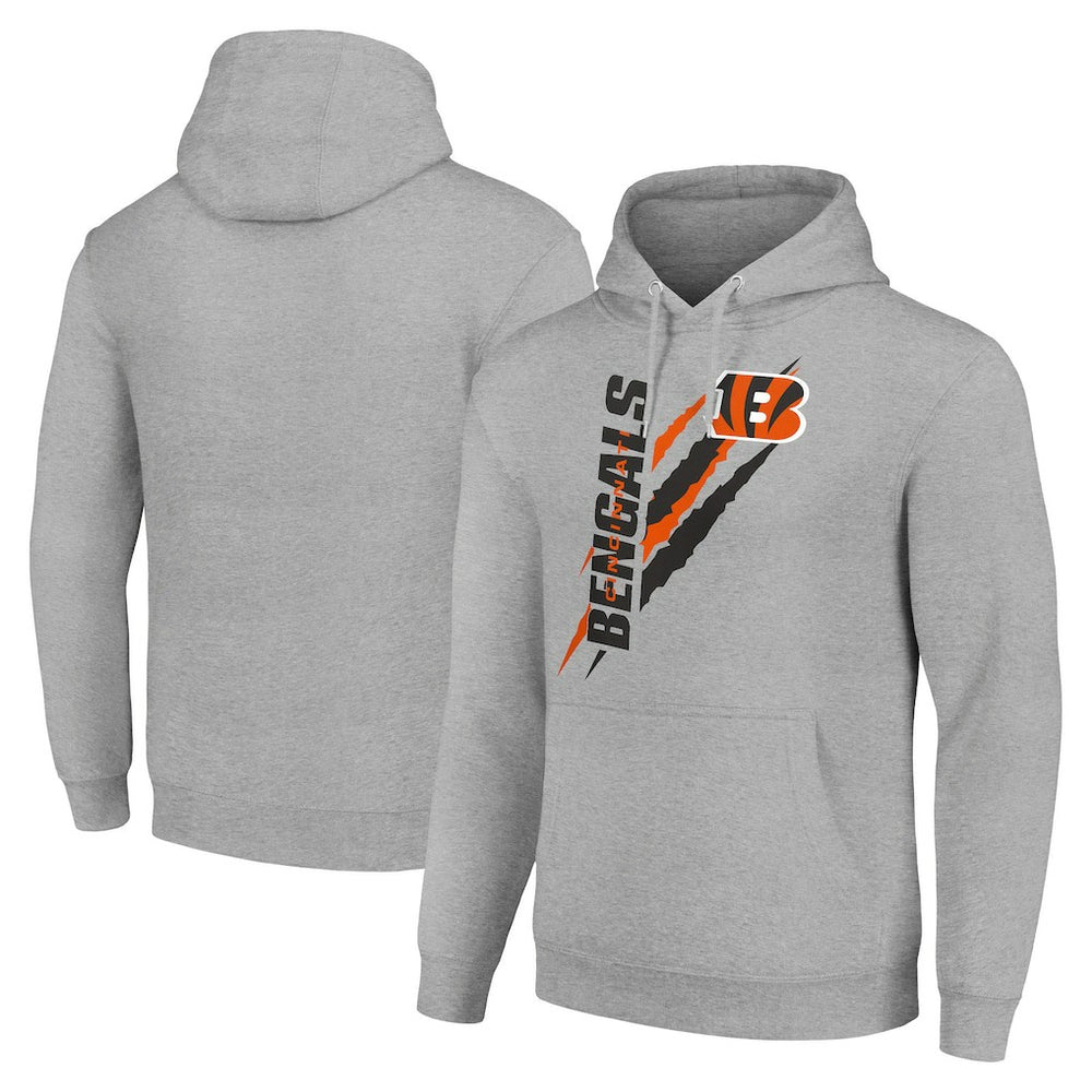 Cincinnati Bengals Starter Unisex Color Scratch Fleece Pullover Hoodie Heather Gray | NFL