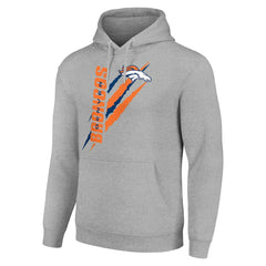 Denver Broncos Starter Unisex Color Scratch Fleece Pullover Hoodie Heather Gray | NFL