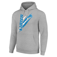 Detroit Lions Starter Unisex Color Scratch Fleece Pullover Hoodie Heather Gray | NFL