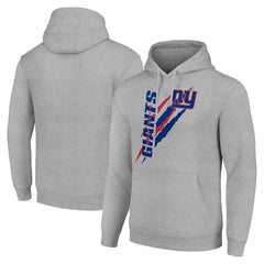New York Giants Starter Unisex Color Scratch Fleece Pullover Hoodie Heather Gray | NFL