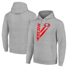 San Francisco 49ers Starter Unisex Color Scratch Fleece Pullover Hoodie Heather Gray | NFL