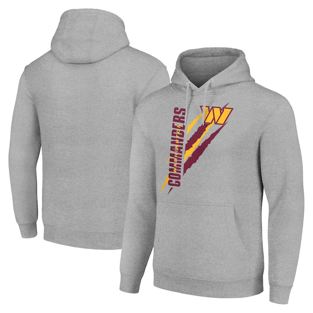 Washington Commanders Starter Unisex Color Scratch Fleece Pullover Hoodie Heather Gray | NFL