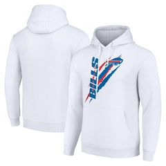 Buffalo Bills Starter Unisex Color Scratch Fleece Pullover Hoodie White | NFL
