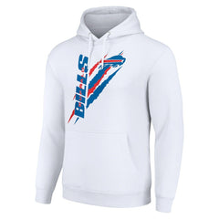 Buffalo Bills Starter Unisex Color Scratch Fleece Pullover Hoodie White | NFL