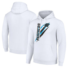 Carolina Panthers Starter Unisex Color Scratch Fleece Pullover Hoodie White | NFL