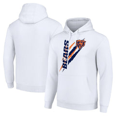Chicago Bears Starter Unisex Color Scratch Fleece Pullover Hoodie White | NFL