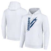 Dallas Cowboys Starter Unisex Color Scratch Fleece Pullover Hoodie White | NFL