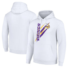 Minnesota Vikings Starter Unisex Color Scratch Fleece Pullover Hoodie White | NFL