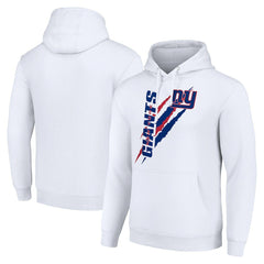 New York Giants Starter Unisex Color Scratch Fleece Pullover Hoodie White | NFL