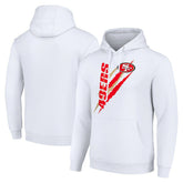 San Francisco 49ers Starter Unisex Color Scratch Fleece Pullover Hoodie White | NFL