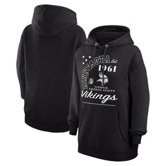 Minnesota Vikings Starter Unisex Arch Team Fleece Pullover Hoodie Black | NFL