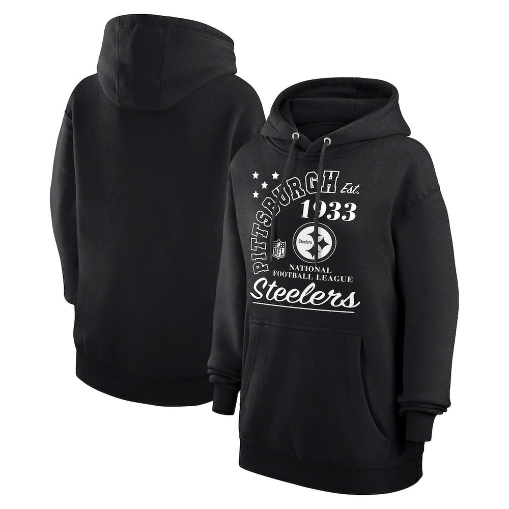 Pittsburgh Steelers Starter Unisex Arch Team Fleece Pullover Hoodie Black | NFL