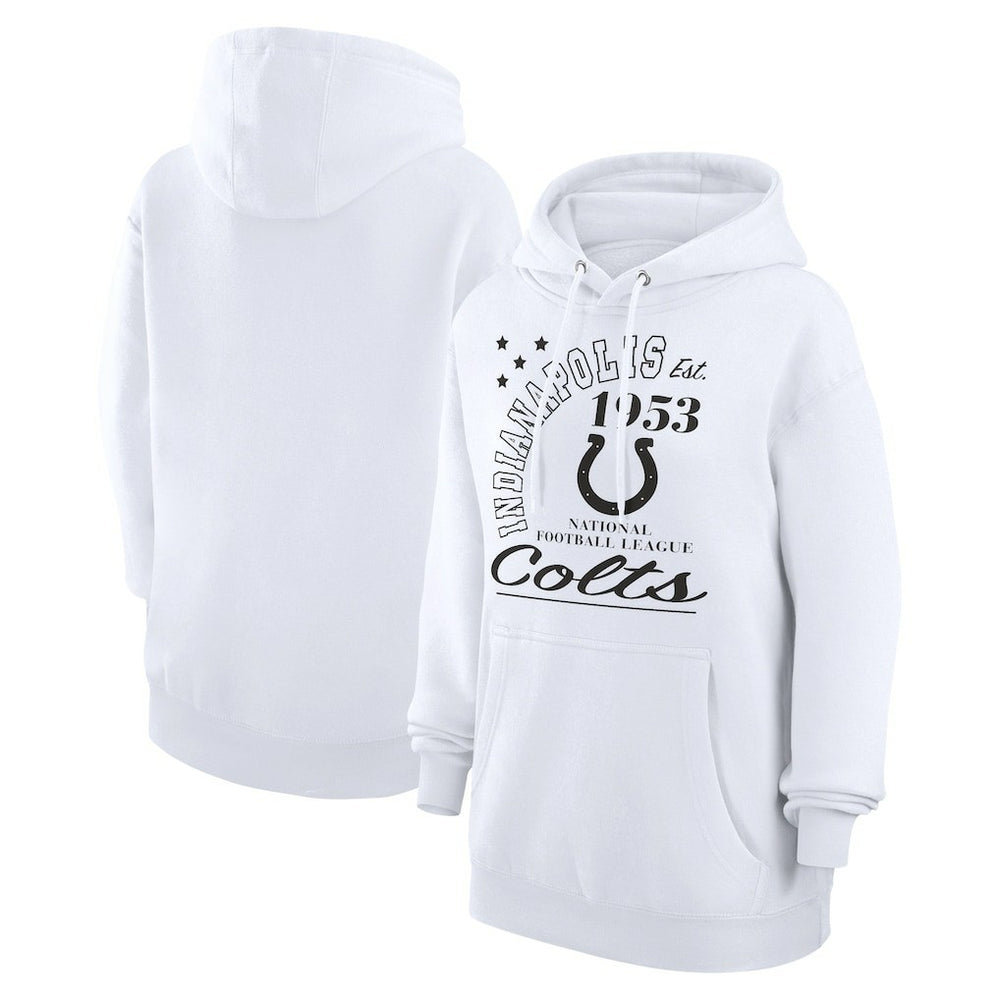 Indianapolis Colts Starter Unisex Arch Team Fleece Pullover Hoodie White | NFL