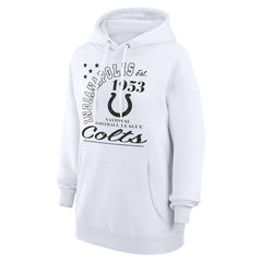 Indianapolis Colts Starter Unisex Arch Team Fleece Pullover Hoodie White | NFL