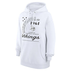 Minnesota Vikings Starter Unisex Arch Team Fleece Pullover Hoodie White | NFL