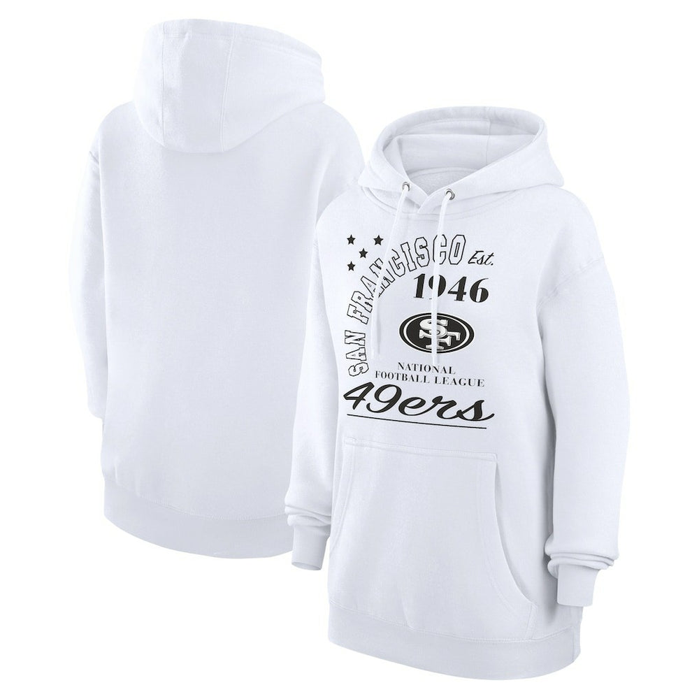 San Francisco 49ers Starter Unisex Arch Team Fleece Pullover Hoodie White | NFL