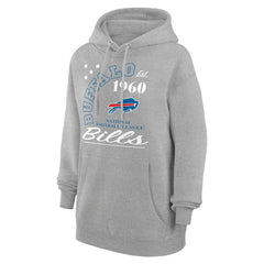 Buffalo Bills Starter Unisex Arch Team Fleece Pullover Hoodie Heather Gray | NFL