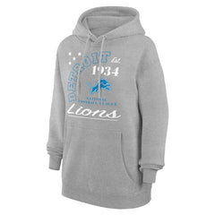 Detroit Lions Starter Unisex Arch Team Fleece Pullover Hoodie Heather Gray | NFL