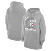 Pittsburgh Steelers Starter Unisex Arch Team Fleece Pullover Hoodie Heather Gray | NFL