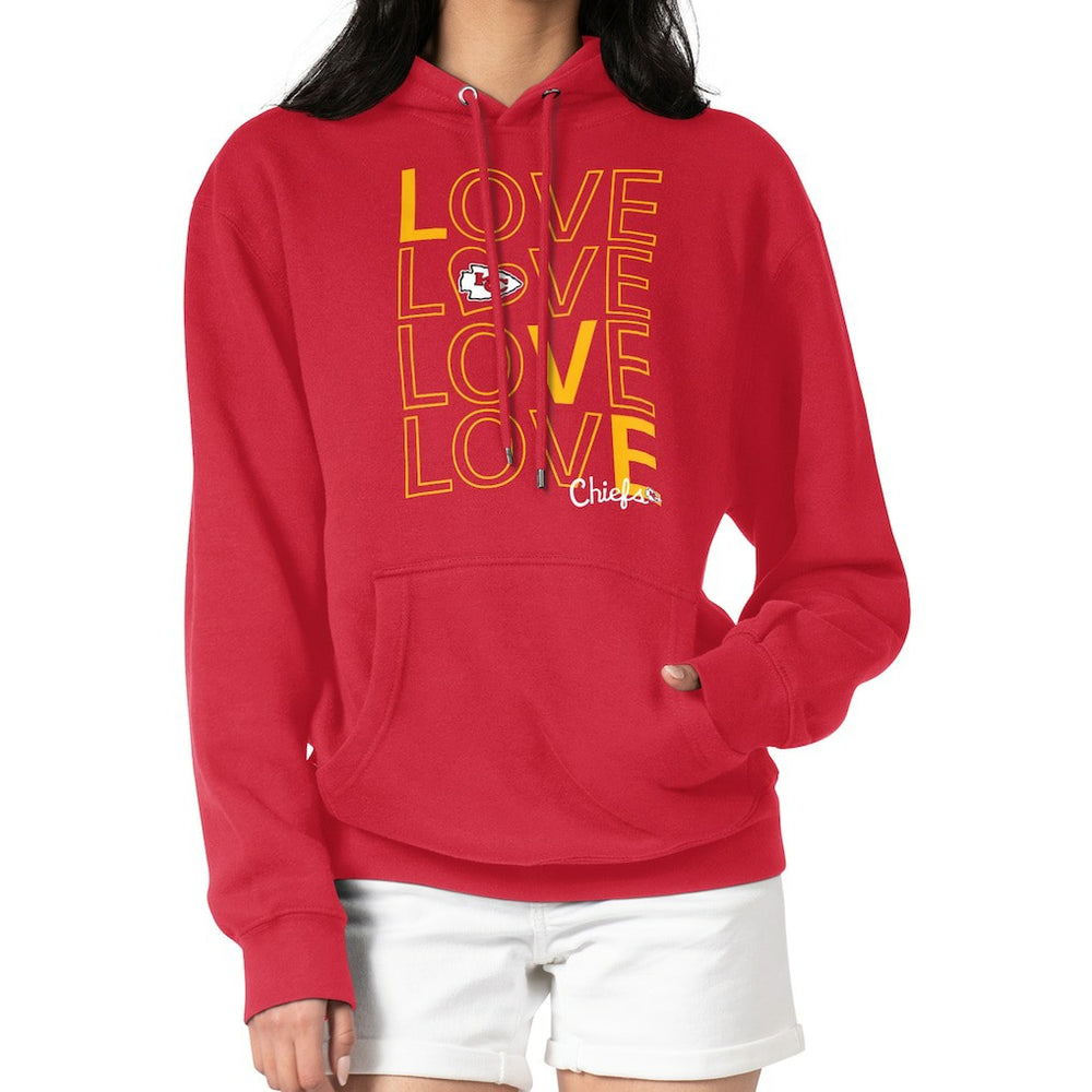 Kansas City Chiefs G-III 4Her by Carl Banks Women's Love Graphic Pullover Hoodie Red | NFL