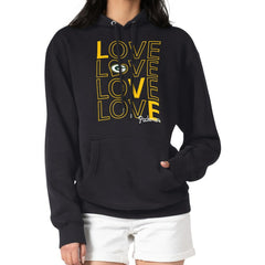 Green Bay Packers G-III 4Her by Carl Banks Women's Love Graphic Pullover Hoodie Black | NFL