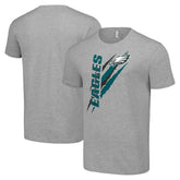 Philadelphia Eagles Starter Color Scratch T-Shirt Heather Gray | NFL