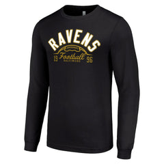 Baltimore Ravens Starter Half Ball Team Long Sleeve T-Shirt Black | NFL
