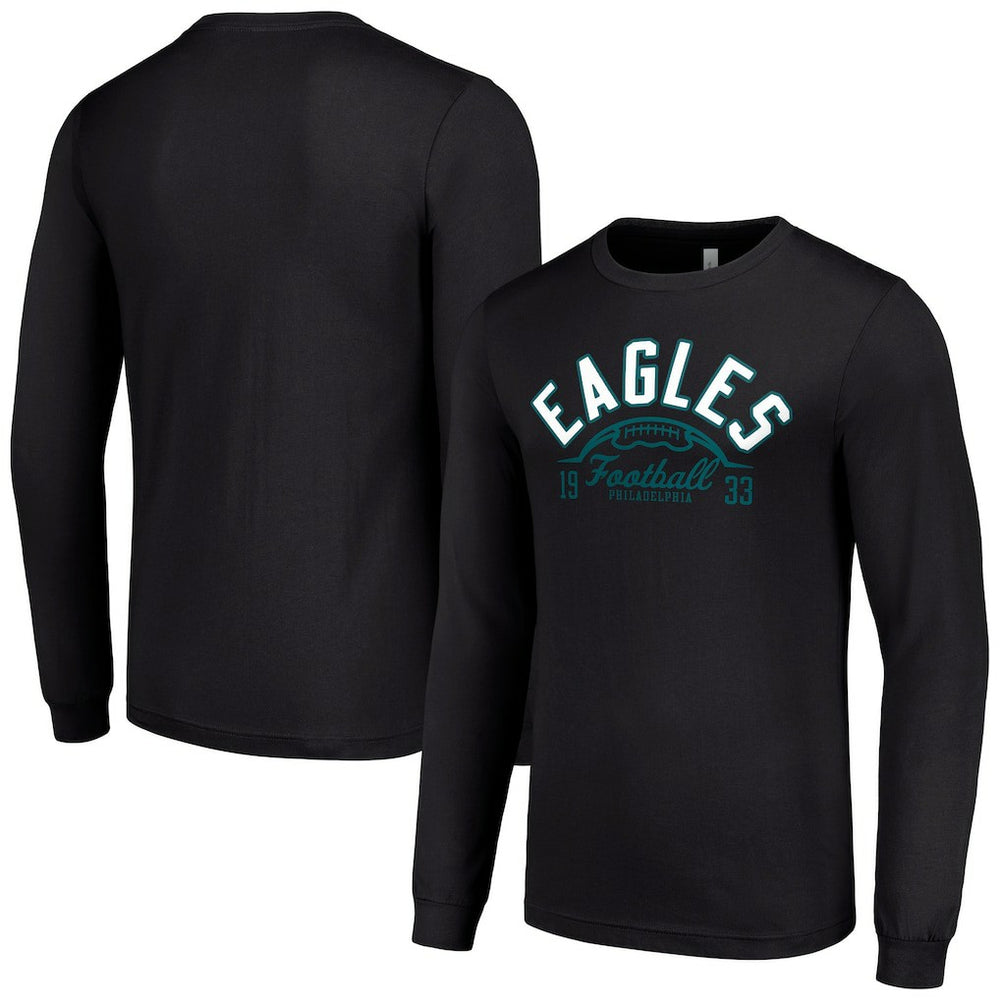 Philadelphia Eagles Starter Half Ball Team Long Sleeve T-Shirt Black | NFL