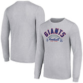 New York Giants Starter Half Ball Team Long Sleeve T-Shirt Heather Gray | NFL