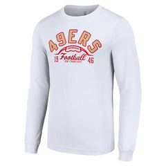 San Francisco 49ers Starter Half Ball Team Long Sleeve T-Shirt White | NFL