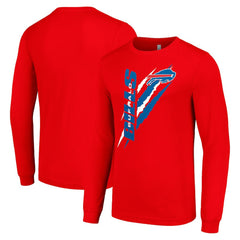 Buffalo Bills Starter Color Scratch Long Sleeve T-Shirt Red | NFL