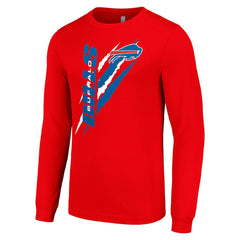Buffalo Bills Starter Color Scratch Long Sleeve T-Shirt Red | NFL