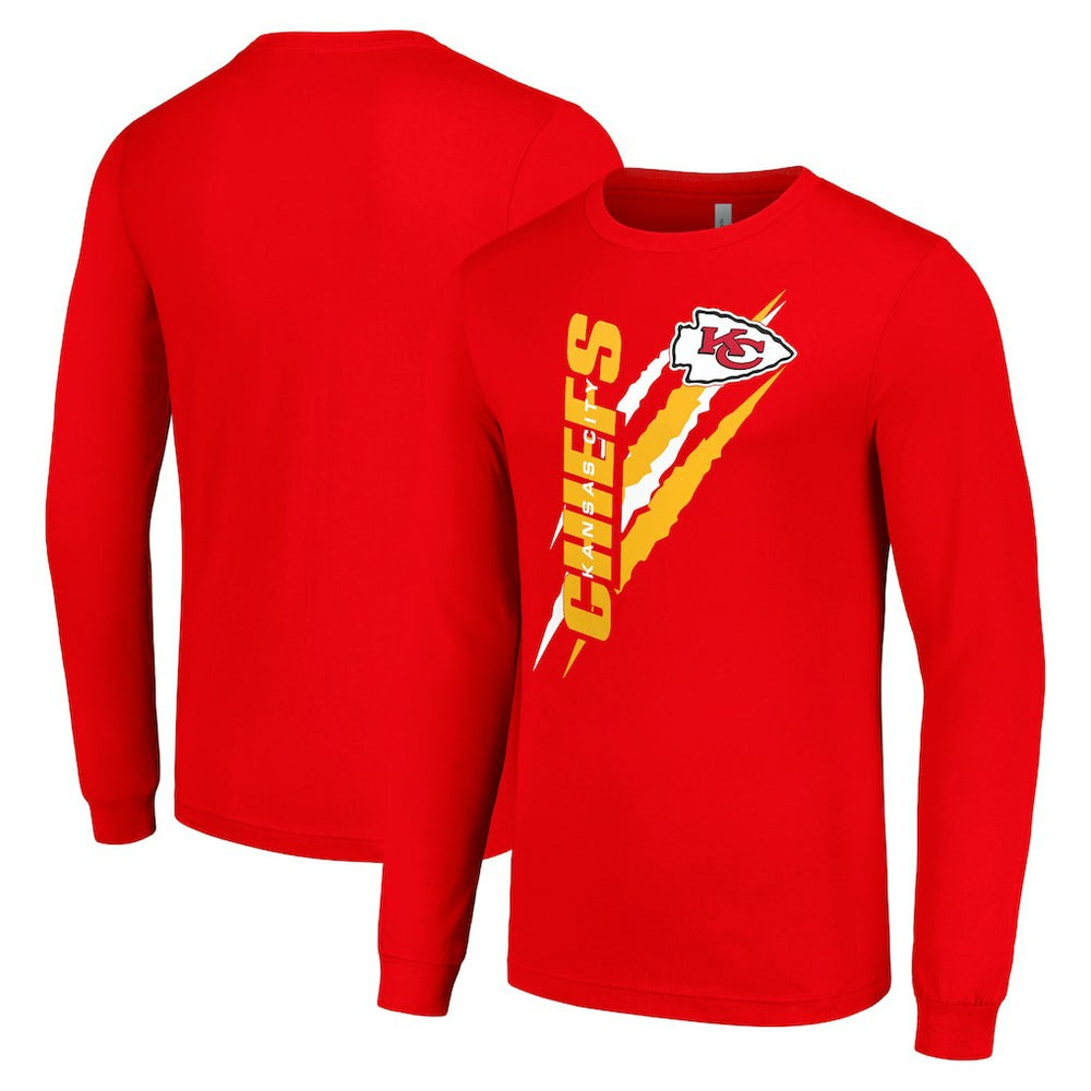 Kansas City Chiefs Starter Color Scratch Long Sleeve T-Shirt Red | NFL