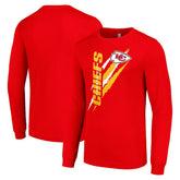 Kansas City Chiefs Starter Color Scratch Long Sleeve T-Shirt Red | NFL