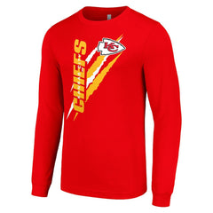 Kansas City Chiefs Starter Color Scratch Long Sleeve T-Shirt Red | NFL